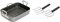 MasterClass Teflon Non Stick Roasting Tin with Rack, Carbon Steel, 36 x 27 x 7.5 cm & KitchenCraft Meat and Poultry Lifting Forks, 22 x 9 cm (Set of 2)
