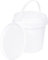BenBow Cubo con Tapa 10l Blanco 1x 10 litros - Seguro para los Alimentos, Estable, hermético, a Prueba de Fugas, Inodoro - contenedor de Almacenamiento de plástico, con asa - vacío