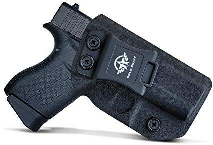 IWB Tactical KYDEX Gun Holster Custom Fits: Glock 43 43X Funda Pistola Case Inside Concealed Carry Holster Guns Accessories (Black, Right Hand Draw (IWB))