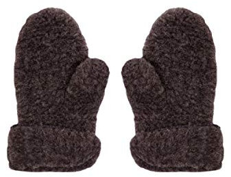 Karbaro Handschuhe aus Schafwolle ungefüttert (Braun-Grau, M)