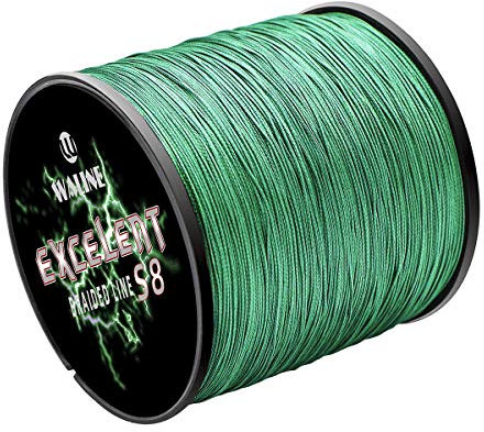 Waline Super Strong 300m 500m PE Geflochtene Angelschnur 8 Stränge Multifilament Angelschnur 20lb-80lb Meeresfischen Geflochtene Schnur (Grün, 30lb/0.23mm/ 500m(547yds))