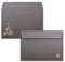 25x Briefumschläge DIN C6 in Grau mit goldenem-Weihnachtsbaum aus Sternen - Haftklebung mit Abziehstreifen - 114 x 162 mm - 80 g/m² - Weihnachtsumschläge mit Motiv für Firmen und Privat