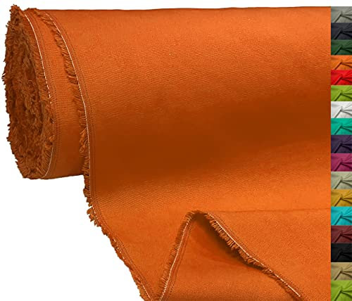 A-Express 100% Baumwolle Segeltuch Stoff Canvas Material Kleiderstoff Tuch Vorhänge Tasche 145cm 57 Breit 250GSM Meterware - Halber Meter 50cm x 145cm Orange