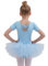 Tancefair Kinder Ballettkleidung Glitzernder Ballettkleid Mädchen Balletttrikot Balletttrikot Kurzarm Ballettanzug Tanzkleid Tanzbody mit Glänzendem Rock Tütü