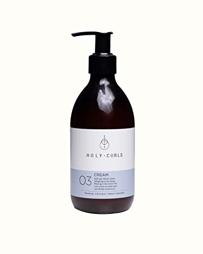 Holy Curls - Lockencreme für lockiges, lockiges und gewelltes Haar, vegan, sulfatfrei, 300 ml, natürliche Inhaltsstoffe