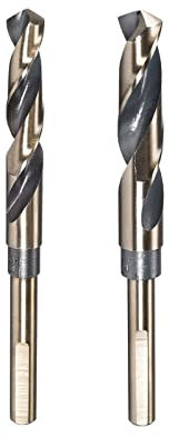 sourcing map Bohrer-Set mit reduziertem Schaft, 13 mm, 16 mm, Titan-Nitrid-Beschichtung, Hochgeschwindigkeitsstahl, 4341, dreifacher Schaft, Bohrwerkzeug für Edelstahllegierung, Kupfer, 2 Stück