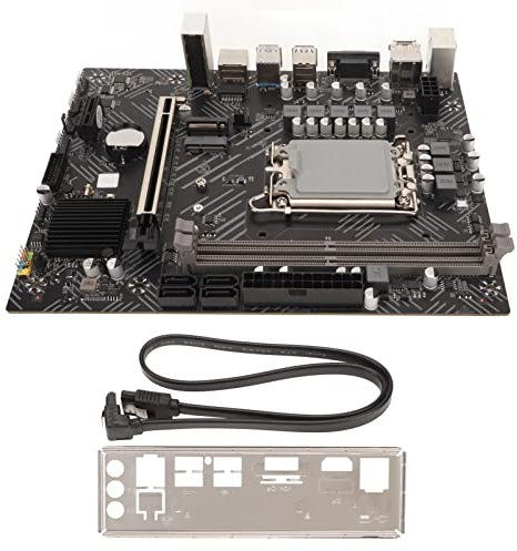 ciciglow H610 Motherboard, M LGA 1700 Pin DDR4, SATA 3.0, PCIe M.2 HDMI VGA DP WiFi Schnittstelle, USB 3.2/2.0 Desktop Motherboard