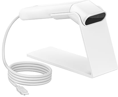 HP Engage 2D G2 White Barcode Scanner Magnetic Card Reader, 6Y2V5AA