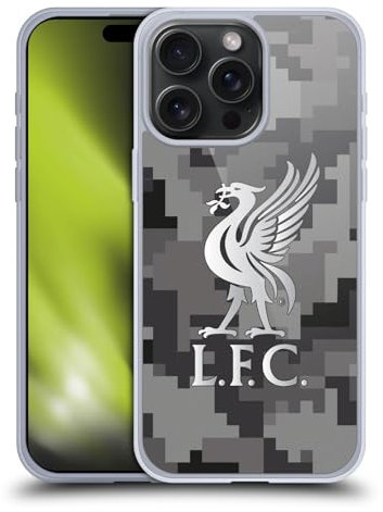 Head Case Designs Officially Licensed Liverpool Football Club Away Colours Digital Camouflage Soft Gel Case Compatible With Apple iPhone 15 Pro Max
