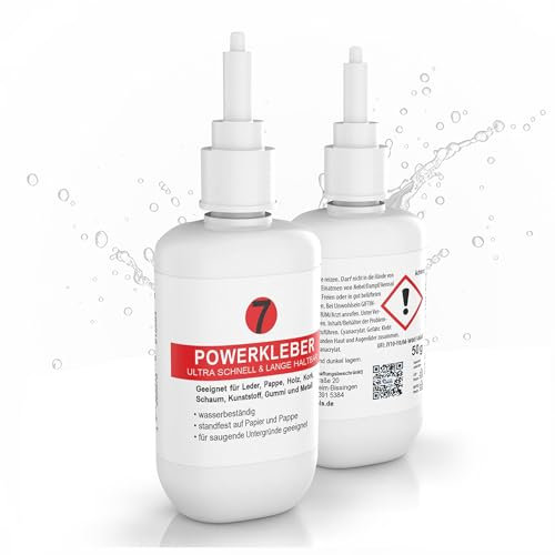 DIP-Tools - Colla potente, 50 ml, resistente all'acqua e a lunga durata, super colla per metallo, colla istantanea, colla speciale, in metallo, ceramica, legno, sughero