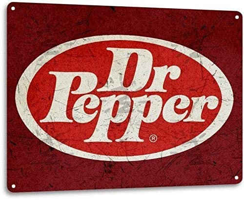 Kompatibles Blechschild Dr. Pepper Soda Pop Store Werbung Vintage Look Retro Wanddekoration Bar Metall Blechschild 20,3 x 30,5 cm Geschenkschild