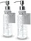 thrid Seifenspender Aufsätze Set für 250ml True Fruits Glas Flasche Pumpspender Spülmittelspender Wandmontage ohne bohren Wandhalterung Wandbefestigung Bad & Küche Duschgel Spender weiß/silber 2 Stück