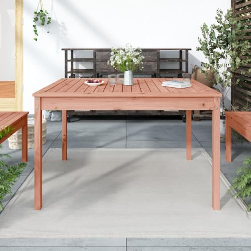 INLIFE Gartentisch 121x82,5x76 cm Massivholz Douglasie,14,05 KG,823974