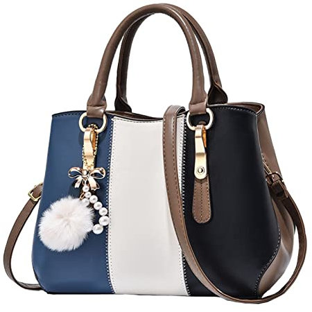 UnoSheng Channel Taschen Damen Schwarz Angebote Elegante Damen Handtaschen Mode Umhängetaschen Luxus Geldbörsen und Handtaschen für Frauen Aigner Taschen Damen Blau (Khaki, One Size)