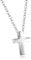 Kreuz Kette Damen, Kleines Kreuzkette Silber Damen Halskette mit Kreuzanhänger Edelstahl Kette mit Kreuz Anhänger Mini Silberkette mit Schmuck Geschenkbox für Kinder Jungs Mädchen Frauen