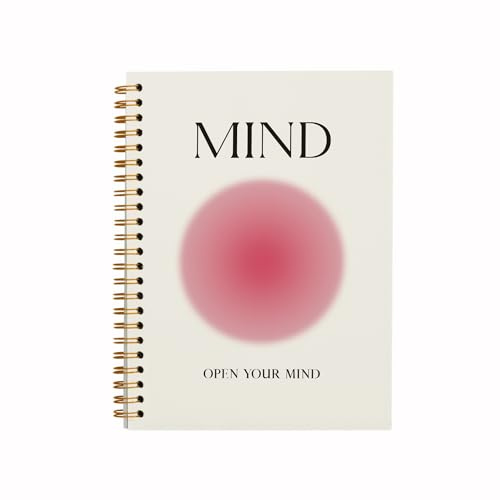 QUICQOD Aura Mind inspirierende Notizbücher, Öffnen Sie Ihren Geist, rosa, ästhetisches, positives spirituelles Tagebuch, Tagebuch, Notizbücher für Frauen, Teenager, Mädchen, Freunde, Hardcover,