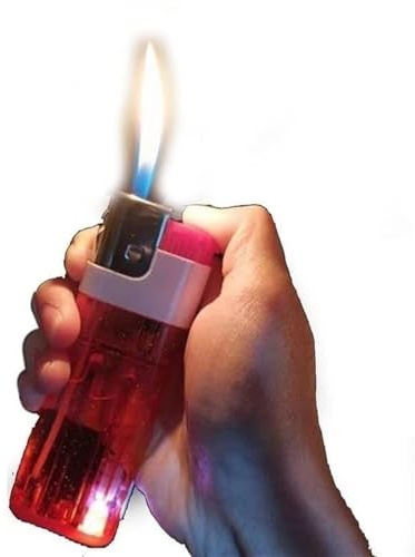 Jumbo Clear Lighting Feuerzeug, extra langes, super nachfüllbares Butanfeuerzeug, leicht zu tragen, sehr gut geeignet für Zigaretten, Geschenke, Sammlungen (Color : Pink)