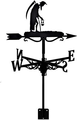 Veleta de Metal para jardín, Veleta de Hierro, Creativo, Viejo, Padre, Forma del Tiempo, Veleta, indicador de dirección del Viento, decoración, veletas