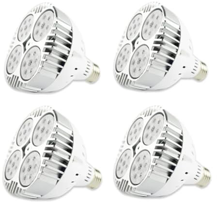 ALIVIM 4 Stück PAR30 E27 35W 220V LED Spot Glühbirne Lampe Innenbeleuchtung Für LED Schienenlicht Home Living Room Shop,Cold white