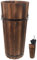 Ciieeo Porte-parapluie en bois rustique Grand porte-parapluie Vase à fleurs haut Support autoportant pour bâtons de marche Parapluies pour l'entrée Bureau à domicile Hôtel