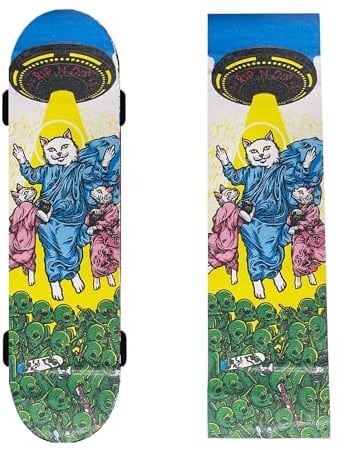 duoyif Skateboard Griffband, Skateboard Griptape, Grip-Tapes Für Skateboards Longboard Scooter Roller - Griptape Blase Freies, Rutschfest, Verschleißfest Wasserdicht (Kaiser katze, 84x23cm)