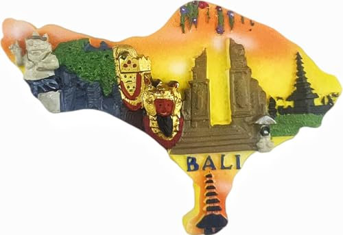 Bali Indonesien Kühlschrankmagnet, Tourismus-Souvenir, 3D-Kühlschrankdekoration, handbemalt, Handwerk