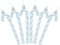 Glitter Candy Cane –Christmas Tree Hanging Decoration Bauble Xmas Ornament Pack of 6-13cm (Ice Blue)