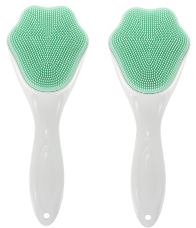 BELLIFFY 2pezzi Spazzola in Silicone Manico Per Pulizia e Rimozione Flessibile e Portatile