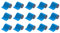 sourcing map 7200 PCS Glass Mirrors Disco Ball Tiles Self-Adhesive Deep Blue Mirror Mosaic Tiles 5 x 5mm for Disco Ball, DIY Craft, KTV Decoration 15 Sheet