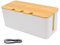 Fahibin Cable Organizer Box,32 * 13.6 * 12.7cm,Caja Oculta Cables Guardacables,Organizador de Cables para Esconder Cables,Cables Plástico Box, para Ocultar Tomas de Corriente y Tomas múltiples