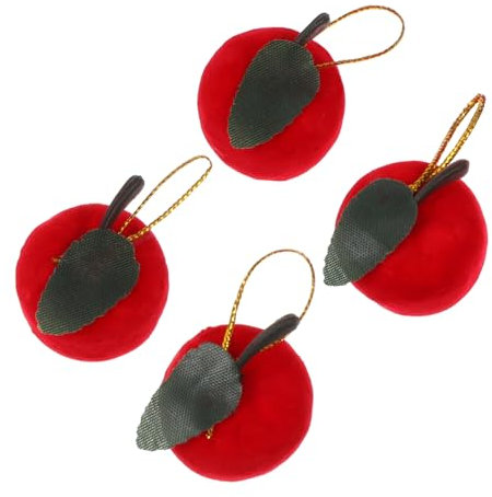 VINTORKY 24stücke Teiliges Weihnachtsbaum-hängedekorations Rote Apfel- Für Festliche Weihnachtsdekoration Für Weihnachtsfeiern Und Christbaum-schmuck