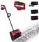 Hooha Spazzaneve a batteria 21 V, 2,0 ah*2 e caricabatterie, adatto per anziani/donne/vita sola/domestica, pala da neve leggera, ergonomica, spazzaneve a mano, con interruttore di sicurezza