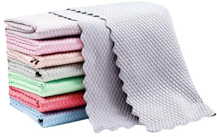 ETHZZLE 20stücke Mikrofaser Geschirrtücher Küchenreinigungstücher Allzweck Saugfähige Waschlappen Für Küche Und Haus