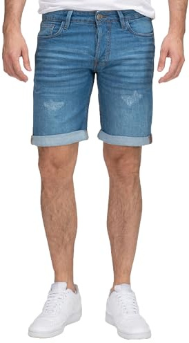 Rock Creek Jeans Shorts Herren Stretch Kurze Hose Denim H-415 | Herren Jeansshorts aus Denim mit Stretchkomfort, kurze Jeanshose und Bermuda für Alltag, Freizeit, Urlaub und Sommer