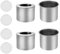 Bioethanol Burner Pot, 4Pcs Stainless Steel Alcohol Box, Ethanol Burner for Combustion Chamber with Fire Extinguisher Cover Set for Balconies, Patios