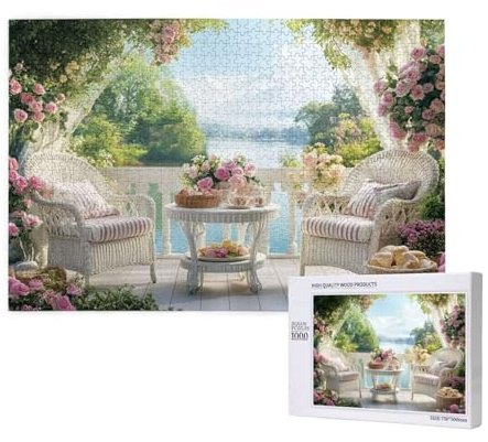 Puzzle 5000 Teile Frühling Puzzles für Erwachsene Garten HD Puzzel Anspruchsvolles und Lustig Kreatives Unterhaltungsspiel, DIY Holzpuzzle für Erwachsene Als Feiertage Geschenk fur Frauen M-1076