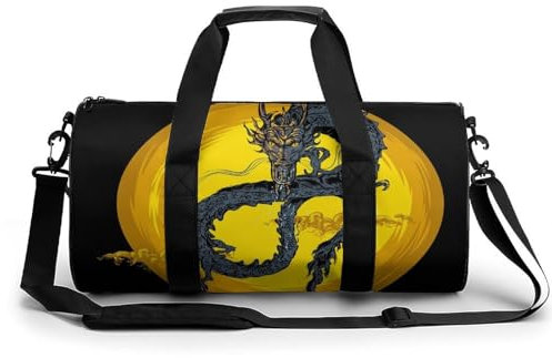 Planet Drache Sport Duffel Bag Sporttasche Reisetasche Handgepäck Tasche Schwimmtasche Weekender Bag 45x23x23cm