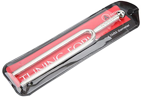 RiToEasysports 440 Hz Standard A Stimmgabel aus Edelstahl für Gitarre und Violine Silber Klare Tonhöhe und Einfaches Stimmen für Musiker Edelstahl 1 Stück für Geigen- und Gitarrenspieler