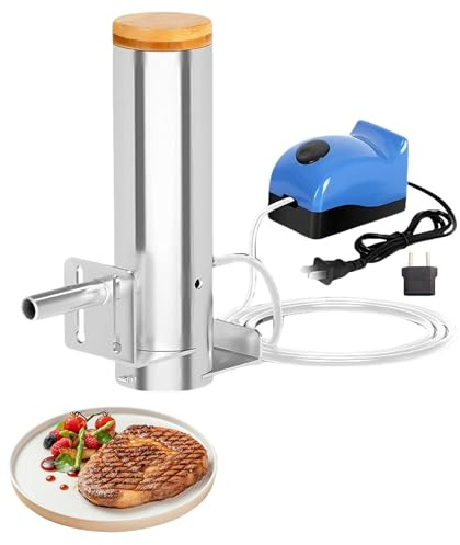 Rauchgenerator mit Pumpe Einstellbar, Tragbare Kaltrauchgenerator aus 304 Edelstahl, kaltrauchgenerator für Räucherofen, Räucherofen Elektrisch zum Räuchern von Lebensmitteln und Fleisch, BBQ