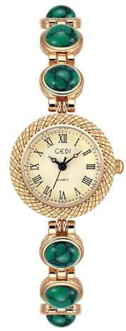 Zeruye Vintage Damenuhr Mode Gold Quarz Armband Party Uhr für kleine Handgelenke
