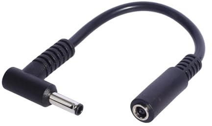Ekoama 90 Degree Elbow 4.5x3.0mm Female To Male DC4530 Extension Cable 15cm Long For Laptop Charging Power Adapter Cord