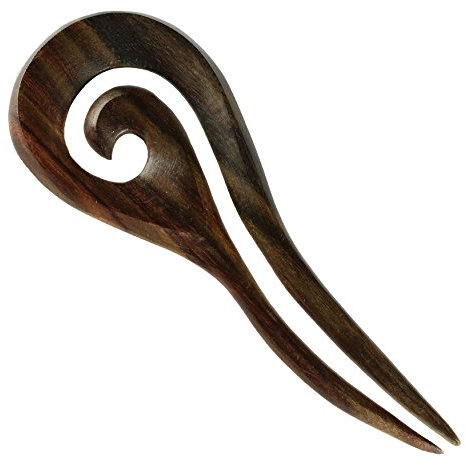 ISLAND PIERCINGS Haarnadel, Handarbeit aus Holz, HN280, Frauen, Unisex, ca. 15 cm, 1 Stück