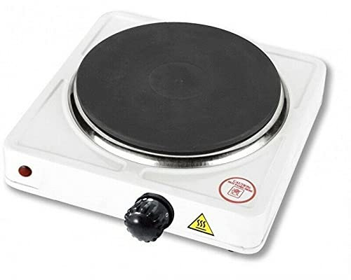 Fornello Elettrico Portatile 1000W Termostato Regolabile Piastra Alluminio Casa Campeggio Fair