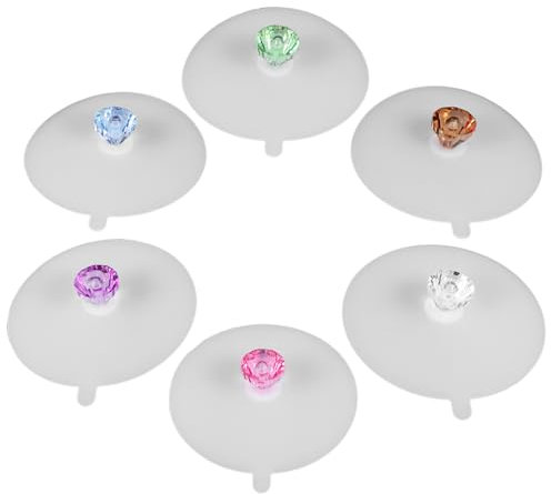 BESTonZON Glasabdeckung Silikon Diamant Schraub Deckel Tasse Abdeckung Schalen Abdeckung 11cm 6 Stück