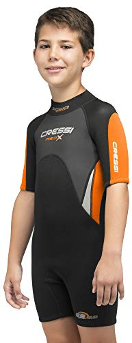Cressi Med X Jr Wetsuit 2.5mm - Shorty Neoprenanzug Ideal zum Schnorcheln und Tauchen in gemäßigten Gewässern, Unisex-Kinder