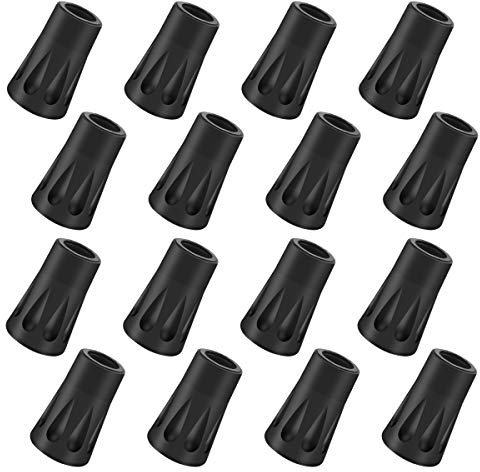 16 Stück / 8 Paar 12mm Gummipuffer für alle gängigen Nordic Wanderstöcke Trekkingstöcke Walkingstöcke, Walking Pads Asphalt Gummipuffer für Asphalt, Kies und Gebirge Geeignet