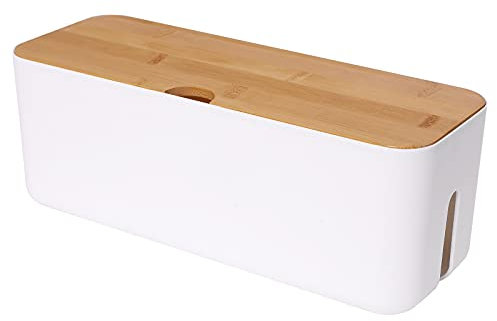 Changsuo, scatola per la gestione dei cavi, piccola scatola per cavo di prolunga per cavo di alimentazione, protezione da sovratensioni, correttore, organizer per scrivania, casa, ufficio, cucina