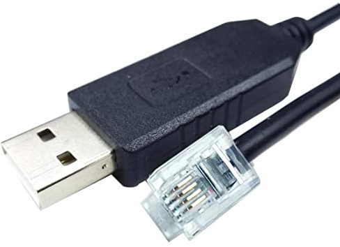 Suamdoen Cable de control USB a RJ11 RJ12 para Celestron Nexstar eq6 PC Link to Hand Controller RS232 Serial Converter Cable