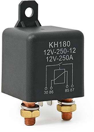 Ehdis Relè a 4 pin, da 12 V e 250 A, interruttore di controllo per batteria senza interruzioni ad alte prestazioni, presa relè per auto, moto, camion
