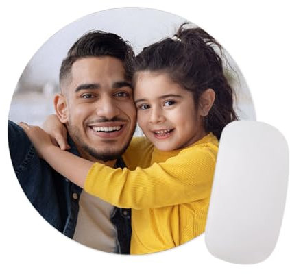 ORWO – rundes Mousepad mit Foto | rutschfest | Mauspad selbst gestalten für Büro & Gaming | Polyester & Moosgummi | Matt | Ø 19 cm | Mauspad mit eigenem Foto personalisiert Bedrucken